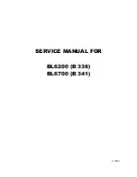 Preview for 1 page of Brother BL6200 Service Manual