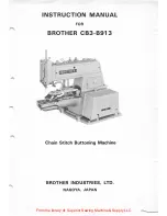 Предварительный просмотр 1 страницы Brother CB3-B913 Instruction Manual