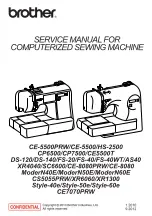 Предварительный просмотр 1 страницы Brother CE-8080PRW Service Manual