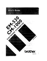 Предварительный просмотр 1 страницы Brother CM-1000 User Manual