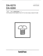 Preview for 1 page of Brother DA-9270 Parts Manual