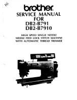 Предварительный просмотр 1 страницы Brother DB2-B791 Service Manual