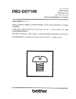 Предварительный просмотр 1 страницы Brother DB2-DD7100 Parts Manual