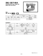 Preview for 1 page of Brother DB2-DD7100A Specifications