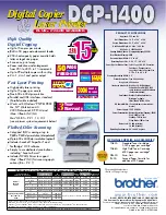 Предварительный просмотр 2 страницы Brother DCP-1400 Brochure & Specs