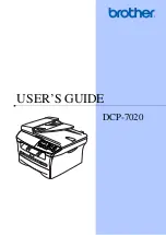 Brother DCP-7020 User Manual preview