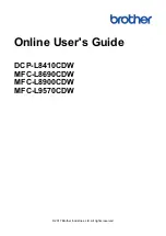 Предварительный просмотр 1 страницы Brother DCP-L8410CDW Online User'S Manual