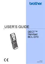 Предварительный просмотр 1 страницы Brother DECT BCL-D70 User Manual