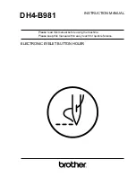 Brother DH4-B981 Instruction Manual preview