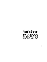 Brother FAX-1010 User Manual preview