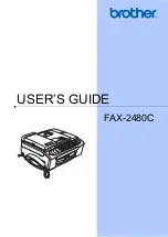 Preview for 1 page of Brother FAX-2480C User Manual