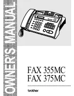 Brother FAX 355MC Owner'S Manual предпросмотр