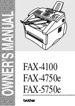 Brother FAX-4750e Owner'S Manual preview