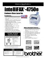 Brother FAX-4750e Specifications preview