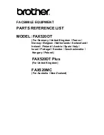 Preview for 1 page of Brother FAX-520DT Parts Reference List