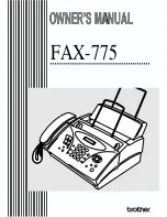 Предварительный просмотр 1 страницы Brother FAX-775 Owner'S Manual