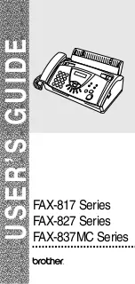 Preview for 1 page of Brother FAX-817 Series User Manual