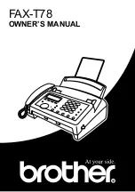 Brother FAX-T78 Owner'S Manual preview