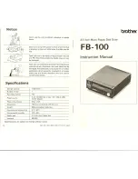 Предварительный просмотр 1 страницы Brother FB-100 Instruction Manual