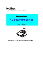 Предварительный просмотр 1 страницы Brother HL-1000 Series User Manual