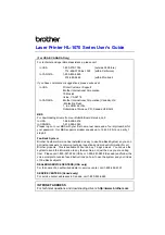 Preview for 3 page of Brother HL-1070 User Manual