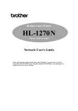 Предварительный просмотр 1 страницы Brother HL-1270N Network User'S Manual