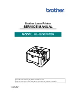 Brother hl 1650 - B/W Laser Printer Service Manual предпросмотр