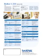 Preview for 2 page of Brother HL 2040 Brochure & Specs