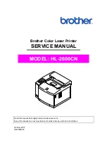 Preview for 1 page of Brother HL-2600CN Series Service Manual
