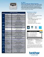 Предварительный просмотр 2 страницы Brother HL-3075CW Technical Specifications