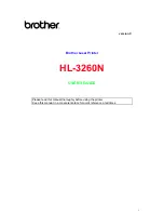 Brother HL-3260N User Manual preview