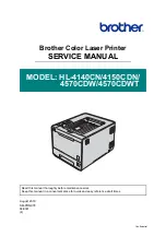 Предварительный просмотр 1 страницы Brother HL-4140CN Service Manual