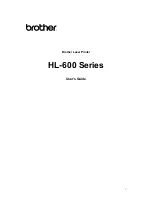 Preview for 1 page of Brother HL-600 Series User Manual