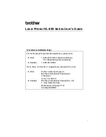 Preview for 3 page of Brother HL-600 Series User Manual