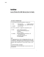 Preview for 3 page of Brother HL-660 Series User Manual