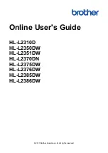 Preview for 1 page of Brother HL-L2310D Online User'S Manual