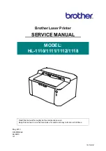 Brother HL1210W Service Manual preview