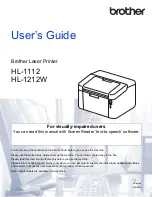 Предварительный просмотр 1 страницы Brother HL1212W User Manual