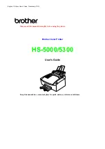 Brother HS-5000 - Color Solid Ink Printer User Manual предпросмотр