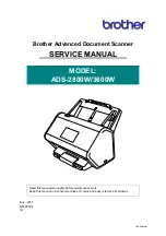 Brother ImageCenter ADS-2800W Service Manual preview