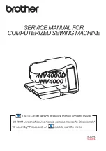 Предварительный просмотр 1 страницы Brother Innov-is NV4000D Service Manual