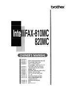 Preview for 1 page of Brother IntelliFax 810MC Owner'S Manual