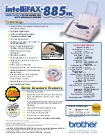 Предварительный просмотр 2 страницы Brother IntelliFAX 885MC Specification Sheet