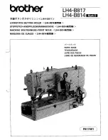 Brother LH4-B814 Parts Manual preview