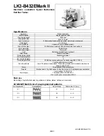 Preview for 1 page of Brother LK3-B432E MARK II Specifications