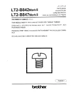 Brother LT2-B842 Mark II Parts Manual preview