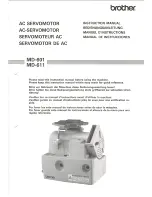 Preview for 1 page of Brother MD-601 Instruction Manual
