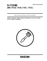 Предварительный просмотр 1 страницы Brother MD-741B Service Manual