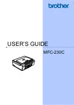 Предварительный просмотр 1 страницы Brother MFC 230C - Color Inkjet - All-in-One User Manual