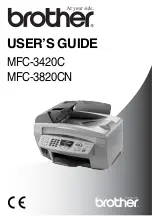 Brother MFC 3420C - Color Inkjet - All-in-One User Manual preview